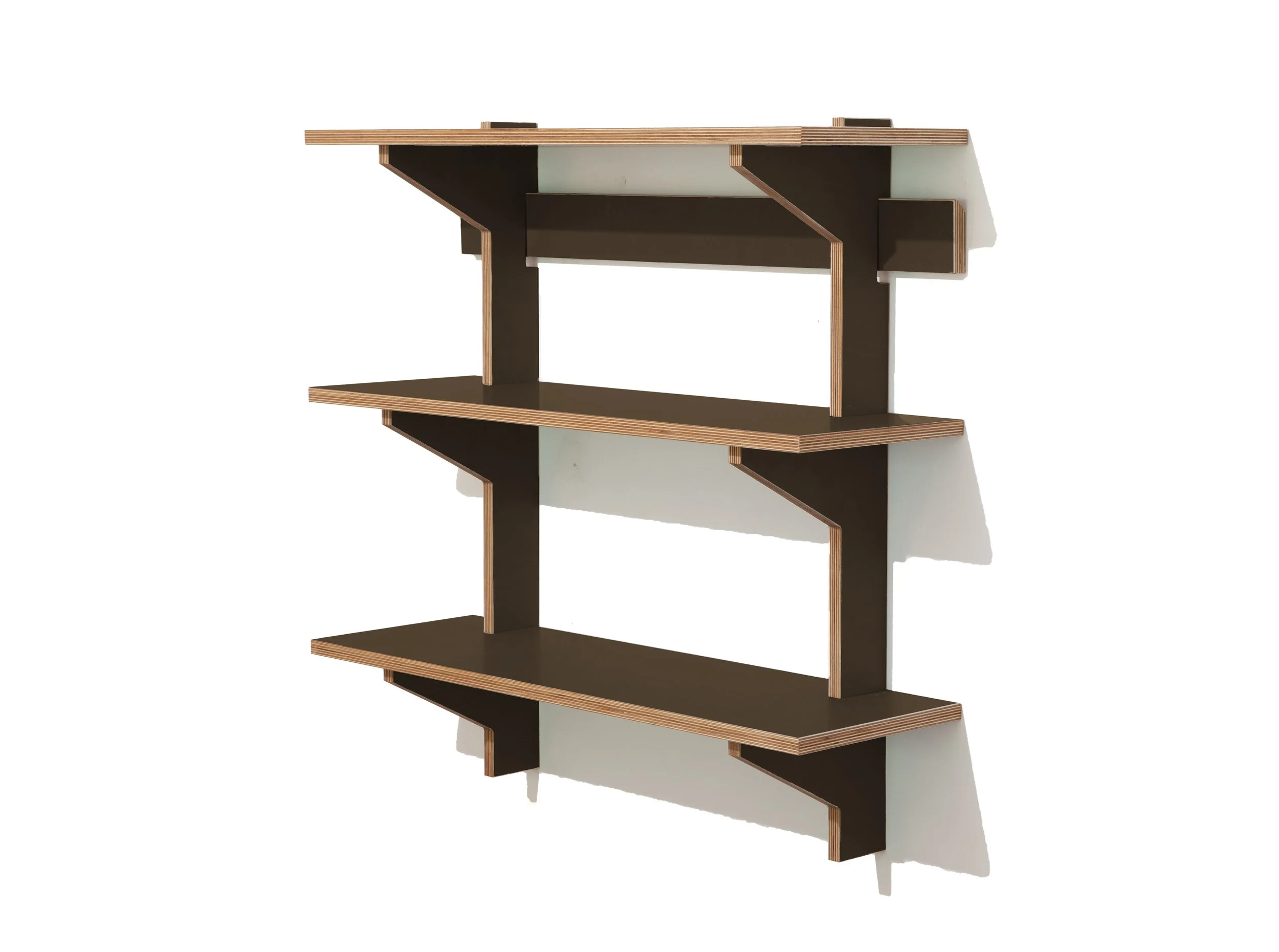 Cleat-Hung Modular Zero-Waste Plywood F3 Wall Shelves - FN | Fine